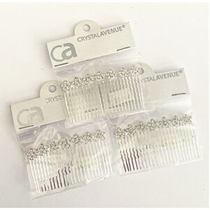 Large Flower Rhinestone Hair Comb